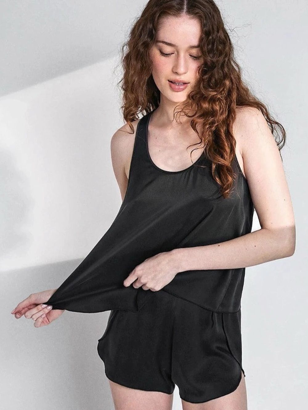 Lunya Washable Silk Tulip Back Top Small